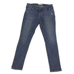 Levis 711 Womens Skinny Jeans Size 31 Mid-Rise Denim Blue Waterless Stretch